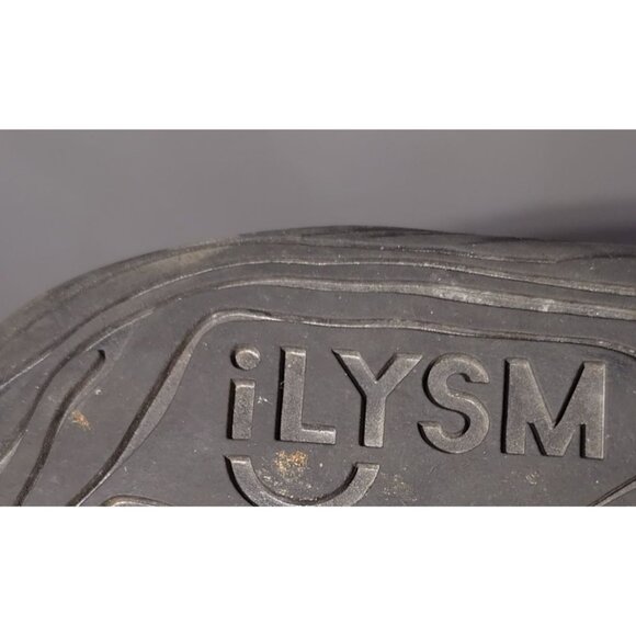 ILysm Split-Toe Glitter Sock Boots Purple/Black Womens Size 13 Ribbed Knit Upper - Picture 6 of 6